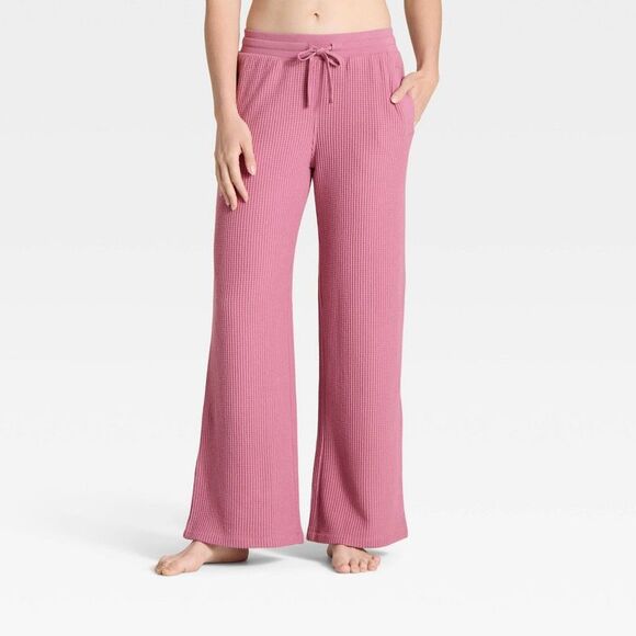Auden Pants - Open Box - Auden - Women's Waffle Lounge Sweatpants - Auden Pink M Pink